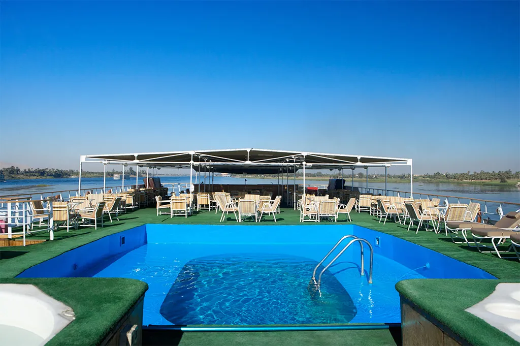 Sun deck of the Champolion I Nile cruise